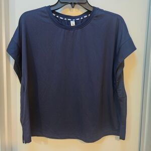adidas Navy Short-Sleeve Crewneck Shirt